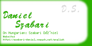 daniel szabari business card